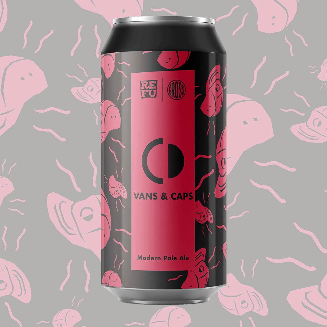 Vans & Caps | MODERN PALE ALE Collab GROSS Brewing | PACK CERVEZA 44cl - REFU FÁBRICA ALTERNATIVA