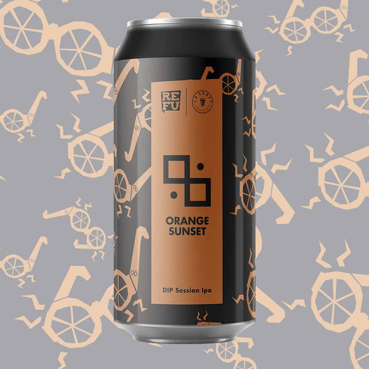 ORANGE SUNSET | DIP Session IPA | Collab con la Craft Vilanova | PACK CERVEZA 44cl - REFU FÁBRICA ALTERNATIVA