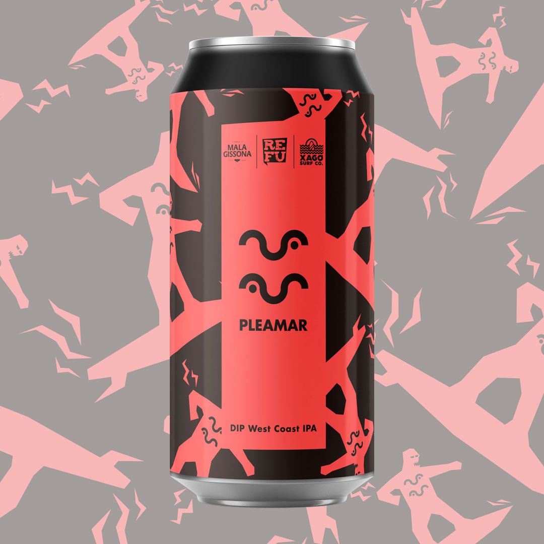 PLEAMAR | DIP WEST COAST IPA | with Mala Gissona & Xagó Surf Co - PACK CERVEZA 44cl - REFU FÁBRICA ALTERNATIVA